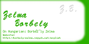 zelma borbely business card